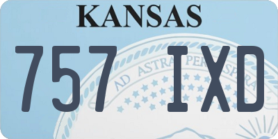 KS license plate 757IXD