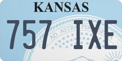 KS license plate 757IXE