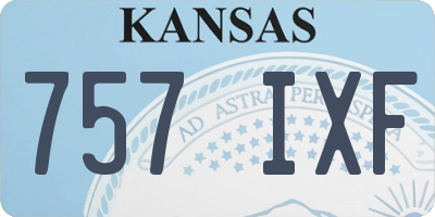 KS license plate 757IXF