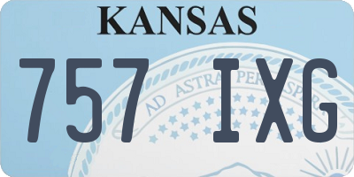 KS license plate 757IXG