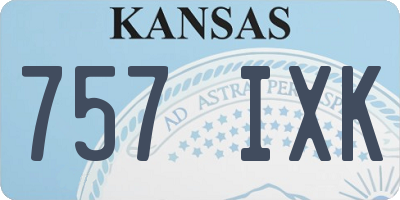 KS license plate 757IXK