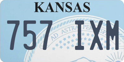KS license plate 757IXM
