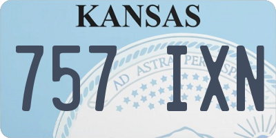 KS license plate 757IXN