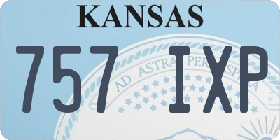 KS license plate 757IXP