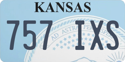 KS license plate 757IXS