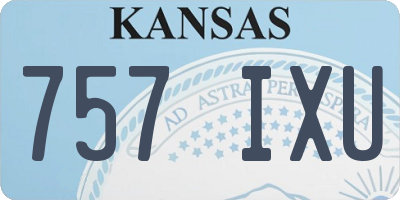 KS license plate 757IXU