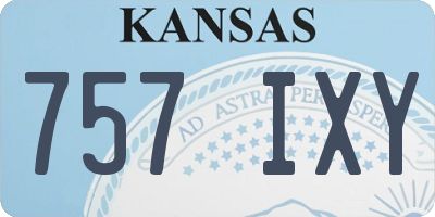 KS license plate 757IXY