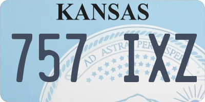 KS license plate 757IXZ