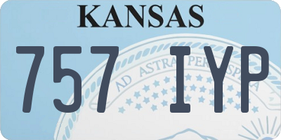 KS license plate 757IYP