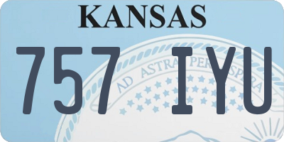 KS license plate 757IYU