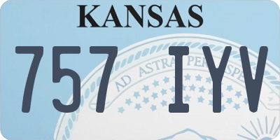 KS license plate 757IYV