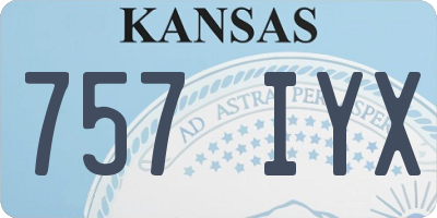 KS license plate 757IYX