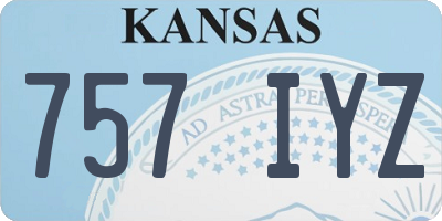 KS license plate 757IYZ