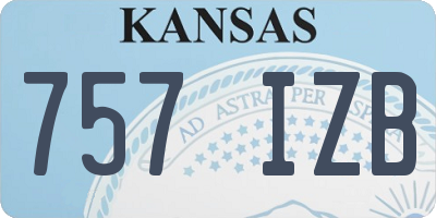 KS license plate 757IZB