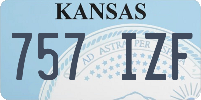 KS license plate 757IZF