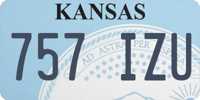 KS license plate 757IZU