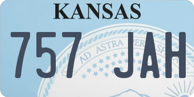 KS license plate 757JAH