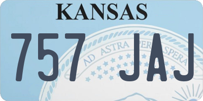 KS license plate 757JAJ