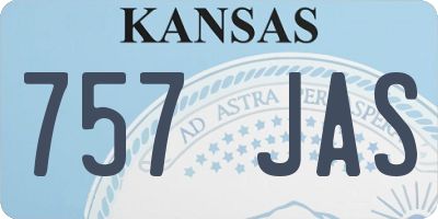 KS license plate 757JAS
