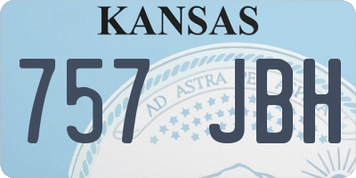 KS license plate 757JBH