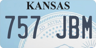 KS license plate 757JBM