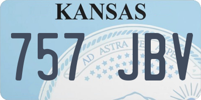 KS license plate 757JBV