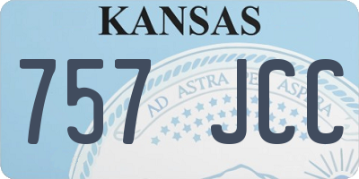 KS license plate 757JCC