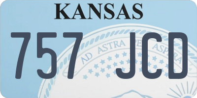KS license plate 757JCD