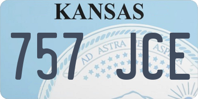 KS license plate 757JCE