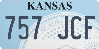 KS license plate 757JCF