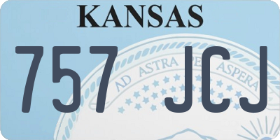 KS license plate 757JCJ