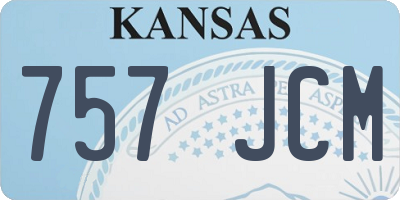 KS license plate 757JCM