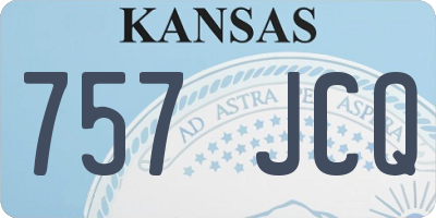 KS license plate 757JCQ