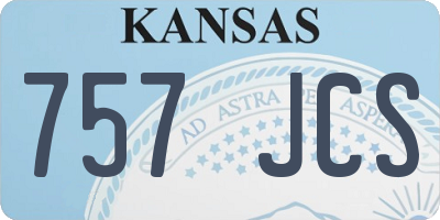 KS license plate 757JCS