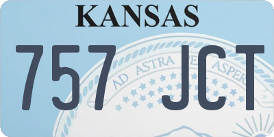 KS license plate 757JCT