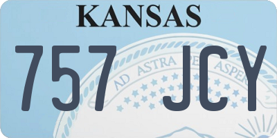 KS license plate 757JCY