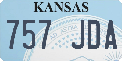 KS license plate 757JDA