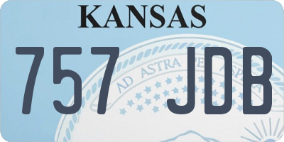 KS license plate 757JDB