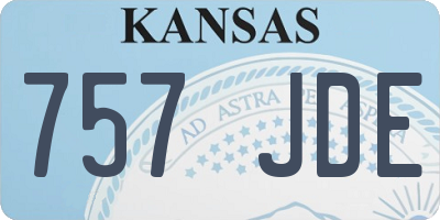 KS license plate 757JDE