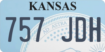KS license plate 757JDH