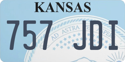 KS license plate 757JDI