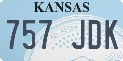 KS license plate 757JDK
