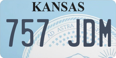 KS license plate 757JDM