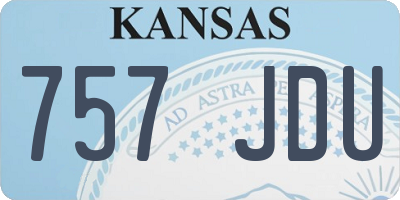 KS license plate 757JDU