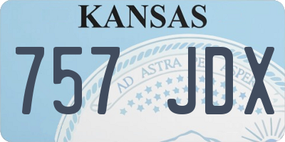 KS license plate 757JDX