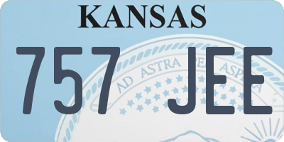 KS license plate 757JEE