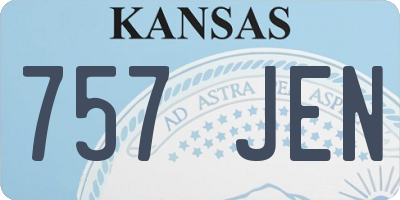 KS license plate 757JEN
