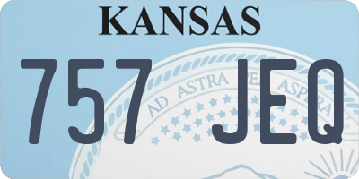 KS license plate 757JEQ