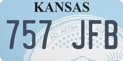 KS license plate 757JFB