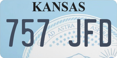 KS license plate 757JFD